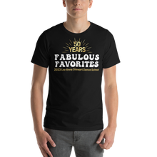 FABULOUS FAVORITES 2023: Adult Short-Sleeve Unisex Black T-Shirt Stacked Logo