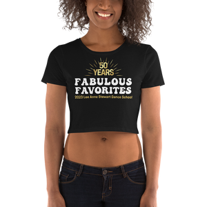 FABULOUS FAVORITES 2023: Women’s Black Crop Tee Stacked Logo