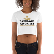 FABULOUS FAVORITES 2023: Women’s Crop White Tee Stacked Logo