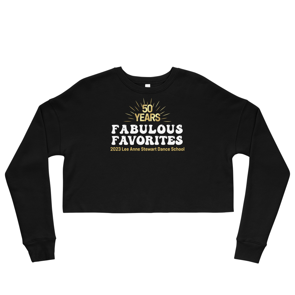 FABULOUS FAVORITES 2023: Adult Crop Sweatshirt Stacked Logo